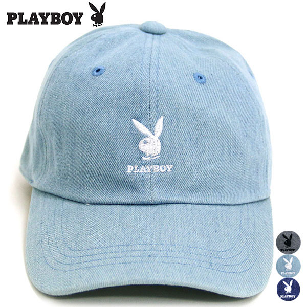 楽天市場 全品送料無料 Playboy キャップ メンズ キャップ レディース 帽子 メンズ 帽子 レディース ローキャップ デニムローキャップ デニムキャップ Cap 刺繍 デニム カジュアル ストリート プレイボーイ マルカワ マルカワ