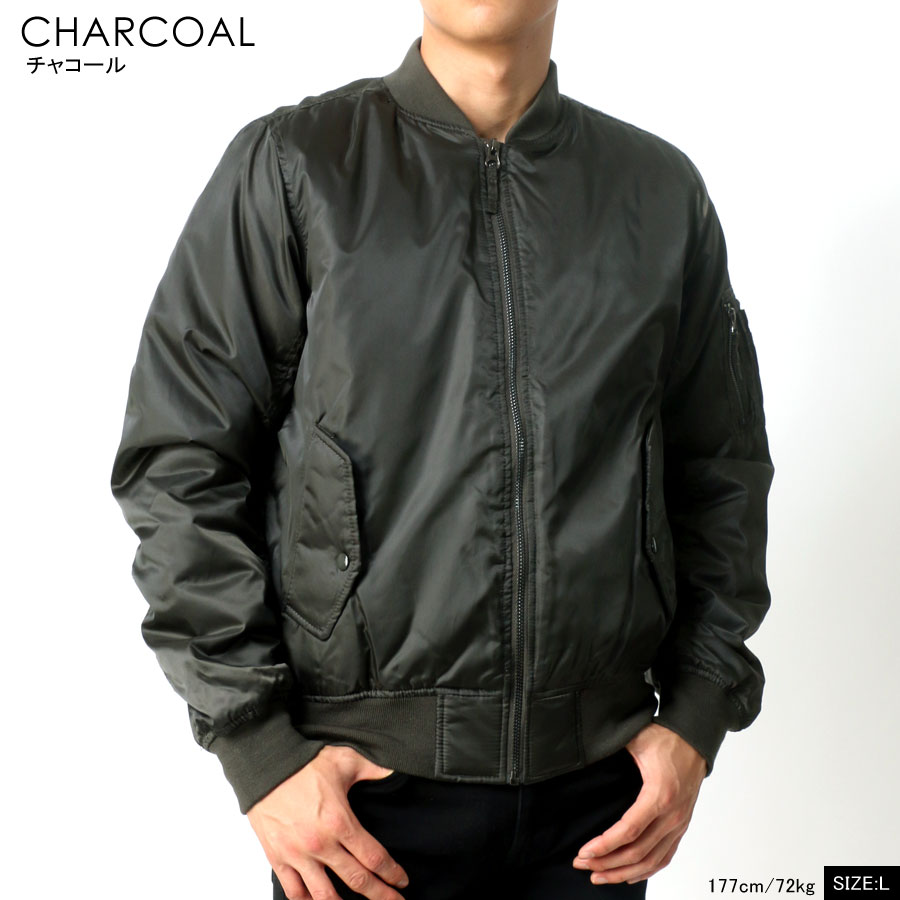 うのにもお得な Ma 1 メンズ 冬 中綿 防風 保温 グレー ブラック カーキ M L Ll Xl アウター 春 秋 Batesmartin Com