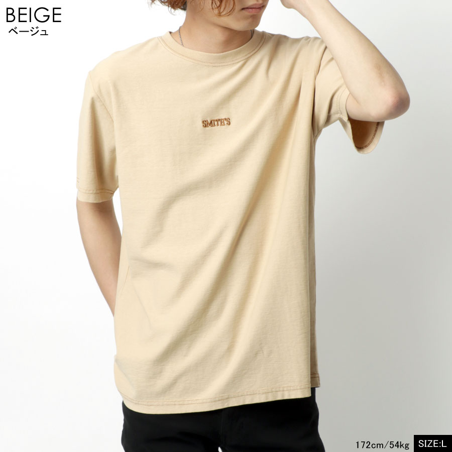 注目 Smith S American Tシャツ メンズ ロゴ 刺繍 半袖 ホワイト ベージュ グリーン ネイビー M L Ll Xl トップス 春 夏 秋 Batesmartin Com