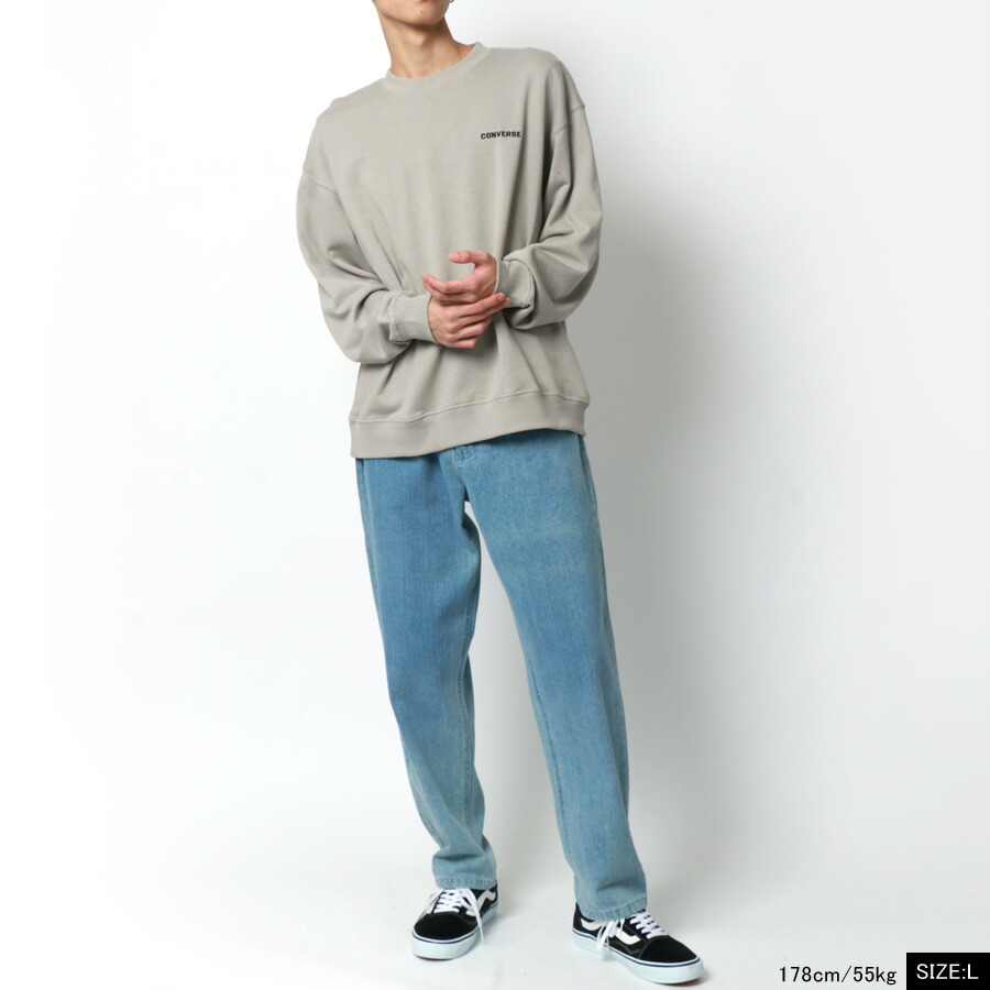 トレーナー メンズ ブランド Converse コンバース かわいい スウェット 裏毛 バック プリント マルカワ スエット アメカジ カジュアル おしゃれ オシャレ 大人 ペアルック 韓国 ファッション メンズファッション 白 黒 M L Ll Xl 30代 40代 50代 春 秋