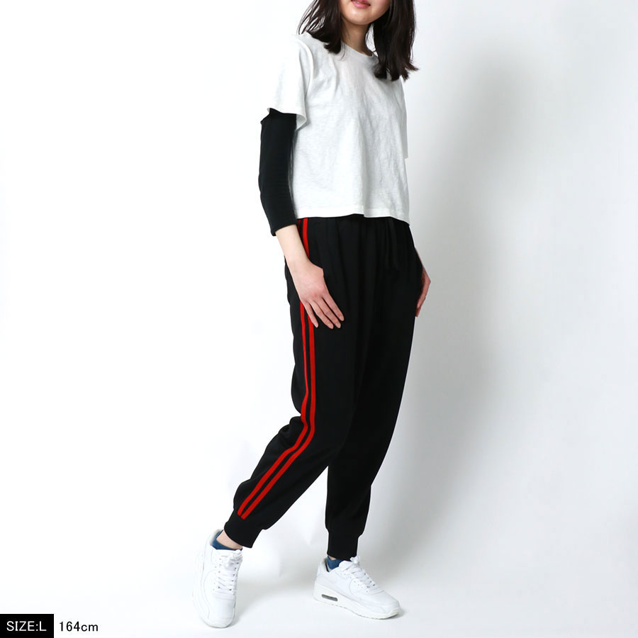 市場 ジャージ イージーパンツ 春夏 ダンス ジョガーパンツ 下 2本ライン ボトム 可愛い レディース ジャージパンツ パンツ かわいい