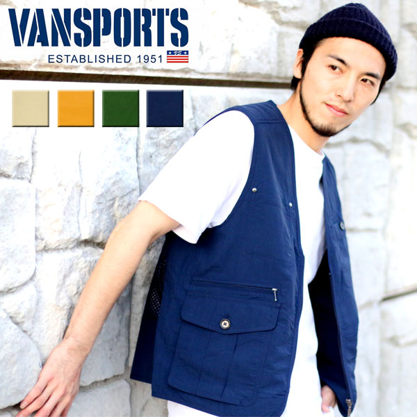 楽天市場 全品送料無料 Vansports ヴァンスポーツ ベスト メンズ ポケット付き メッシュ 春夏 ベスト ブランド アウトドア カジュアル 重ね着 ナイロンベスト メッシュ ベスト春夏 ジレ 夏 Xl Ll マルカワ