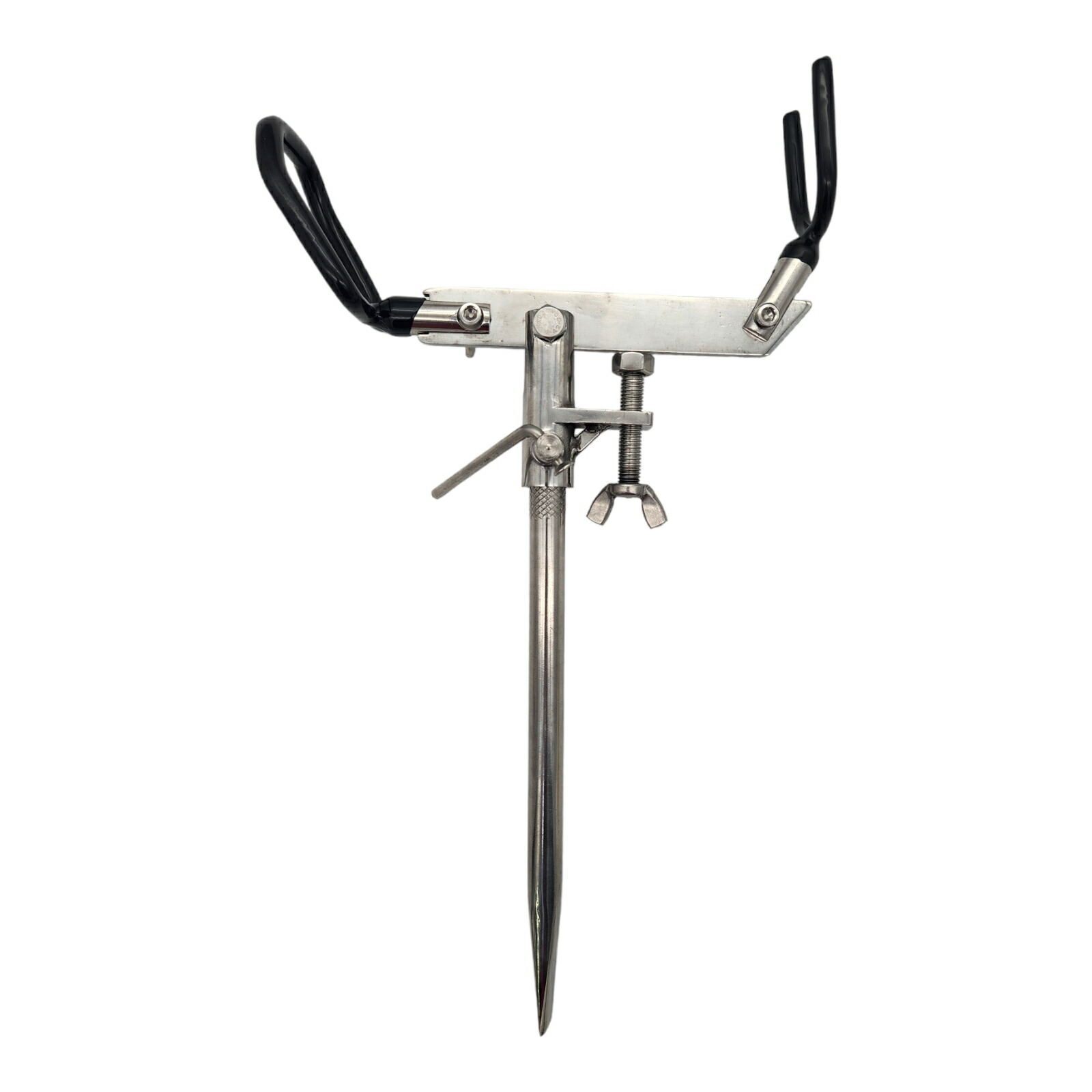 (FKS)ステンレス製竿受け(13φ)・ハーケン式ピトン棒セット2 投釣り 打ち込み ぶっこみ ピトン ピトン竿受け 竿受け 竿掛け 竿置け FKS)ステンレス製竿受け(13φ)・ハーケン式ピトン棒セット2 投釣り