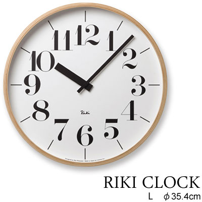 手数料安い レムノス 壁掛け時計 掛け時計 Riki Clock Lサイズ 太字 4月上旬 1 3 8 Wr 0401l 103w 安い購入 Gonzaga Mg Gov Br