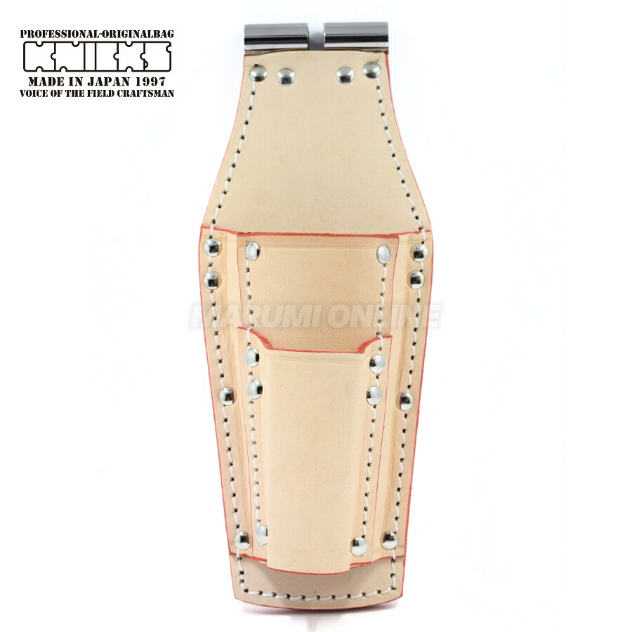 ニックス 腰道具 KNICKS TIT-301PDX ペンチ・ドライバーホルダー ナチュラル タン チェーン式対応 チタン補強プレート入り｜マルミオンライン