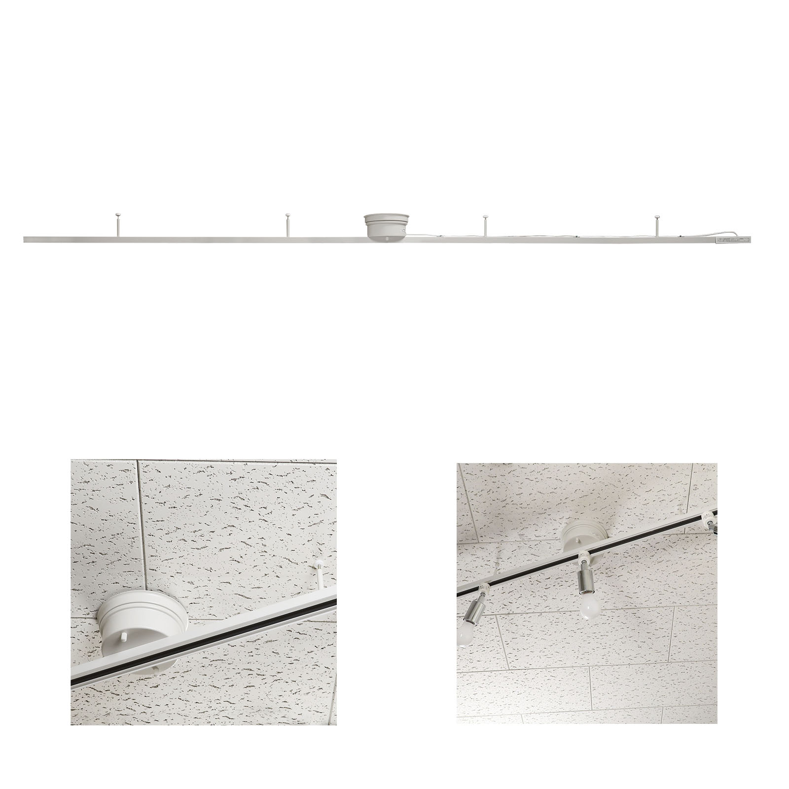 簡易式 ダクトレール 2mタイプ ホワイトスウィングダクト ライティングレール天井照明 照明 MARUMITSU オリジナルライティング
