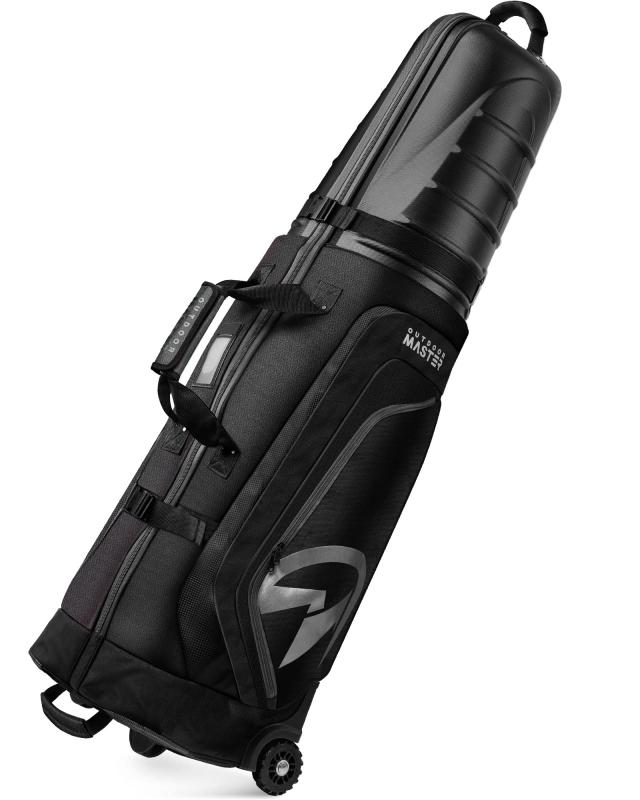 ゴルフバッグカバー 【キャスター付き・ハードシェル保護】 9.5型 / 48インチまで対応 OUTDOORMASTER 頑丈 軽量 ゴルフ トラベルカバー キャディーバッグ ゴルフバッグ カバー 軽量 輪式 折りた