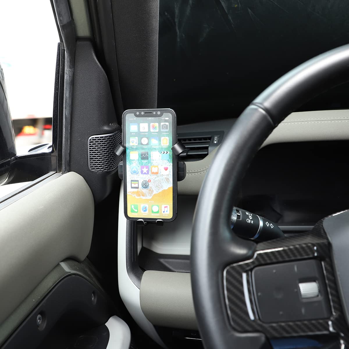 METYOUCAR ランドローバー ディフェンダー 90 110 2020-2023に適用 車載ホルダー スマホホルダー 携帯ホルダー 取り付け簡単 アルミニウム合金製｜マルミヤCP