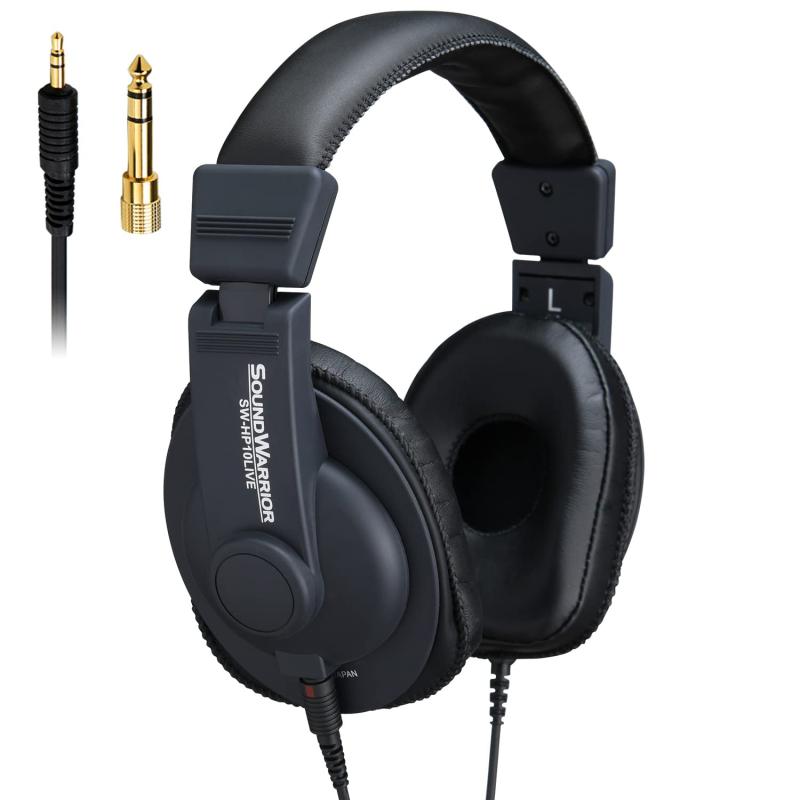 SOUND WARRIOR オンラインライブ ライブストリーミング 視聴用 ヘッドホン ヘッドフォン 密閉型 3.5mm 6.3mm 軽量 有線 臨場感 迫力 再現 日本製 SW-HP10LIVE