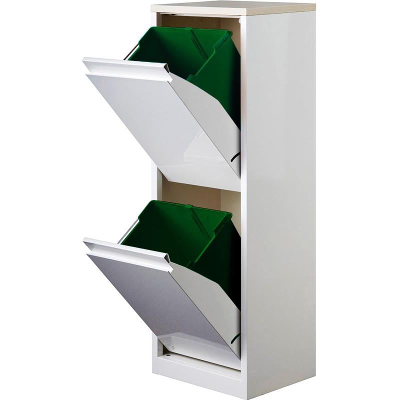 楽天市場】ダストボックス4分別タイプYY-WSB-60ホワイト/メープル