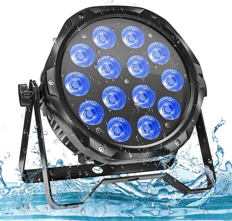 U`King 70W14 LED防水パーライトステージライト 舞台照明 RGBW DMX512自動モード音声起動 置き型おしゃれ調光小型サウンドアクティベーションとストロボ効果/dj/雨の日/プール/アウトドア/カラオ