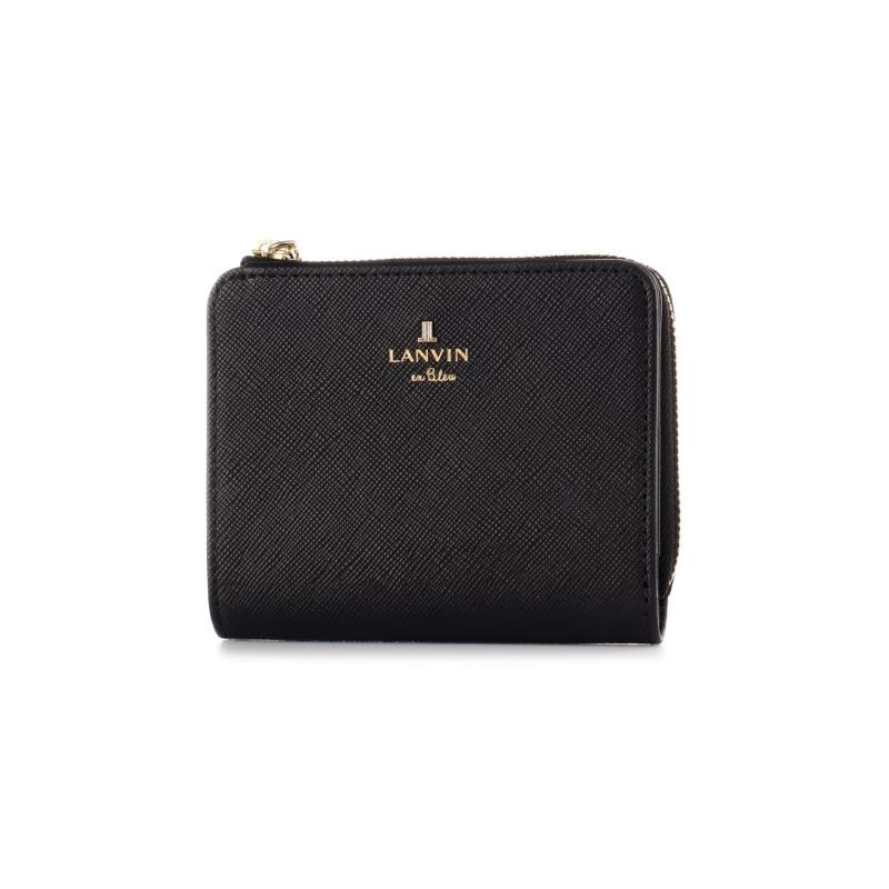 [ランバンオンブルー] ブランドショッパー付き ギフト包装 LANVIN en Bleu 二つ折り財布 480453 リュクサンブール ミニ財布 Ｌ字ファスナー レディース レザー