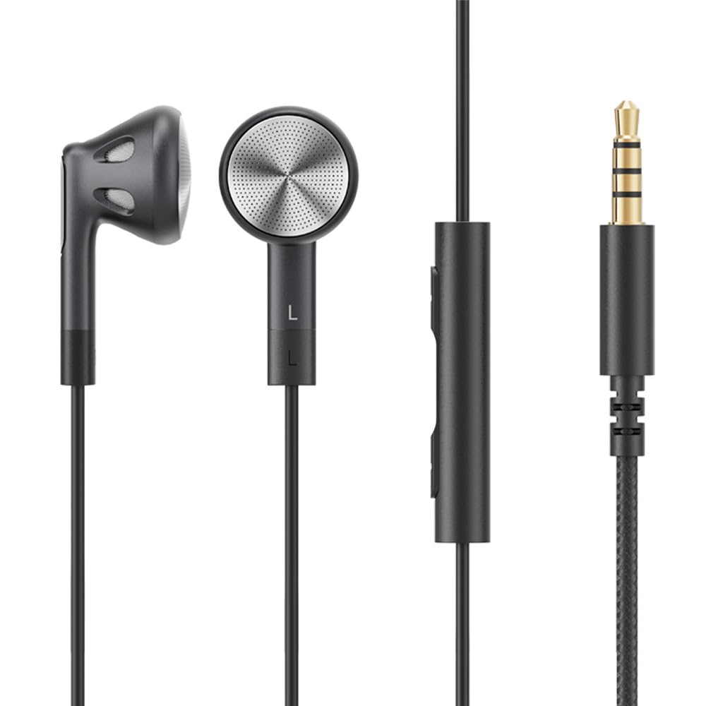 FiiO FF1 3.5mm HiFi Music有線ベースイヤホン 14.2mm ダイナミックHDマイクイヤホン ゲーム会議ビデオ用 (ブラック)|マルミヤCP