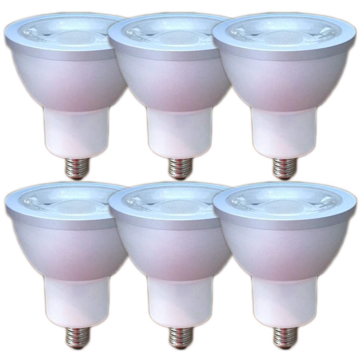 VIMLITE LEDハロゲン電球 EZ10口金 12V COB6W JR50シリーズ LEDスポットライト 30度 ハロゲン形50W~60W相当 密閉器具対応 (電球色相当(2700K), 本体銀 6W 30度 EZ10口金(6個))|マルミヤCP