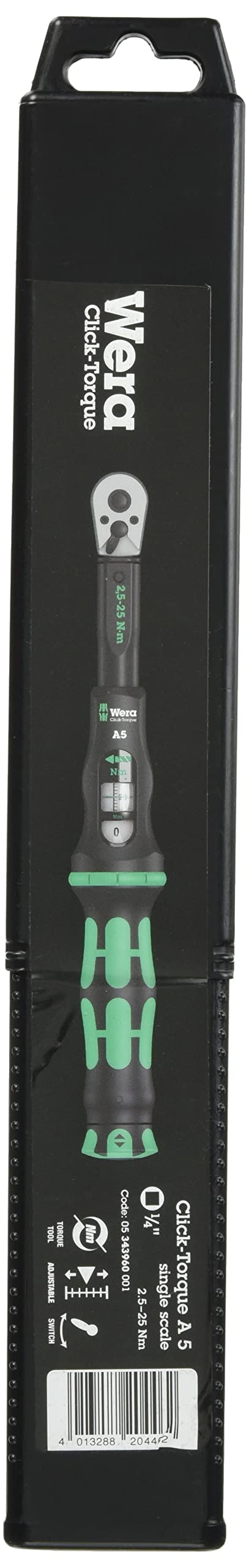 Wera A5 クリックトルクレンチ 2.5~25Nm 1/4 343960|マルミヤCP