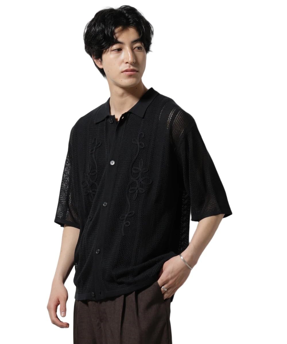 [ナノ・ユニバース] クラフト シャツ 半袖 メンズ M 010 ブラック 672-5121229｜マルミヤCP