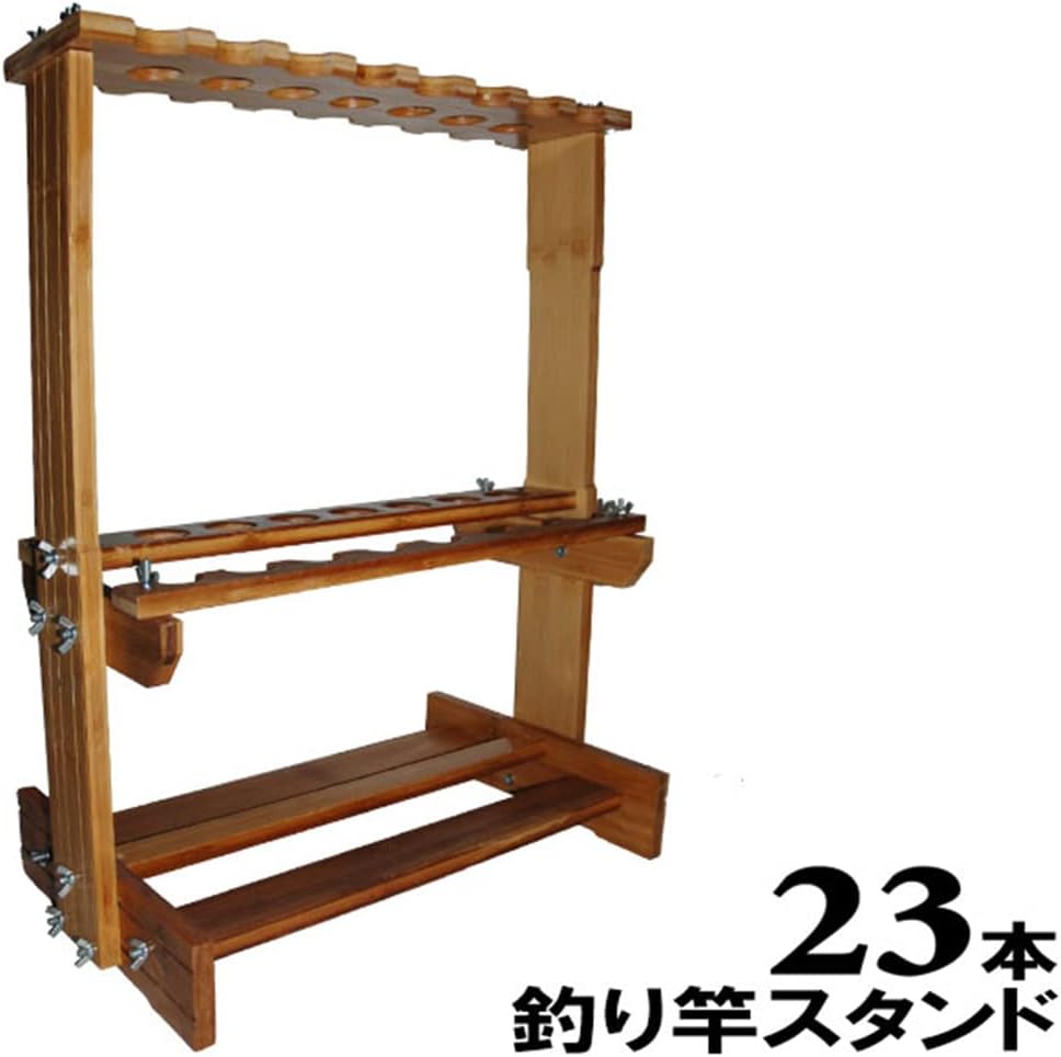 楽天市場】組立式ロッドスタンド KP-106 6本立て 竹製 釣り WAVE GEAR