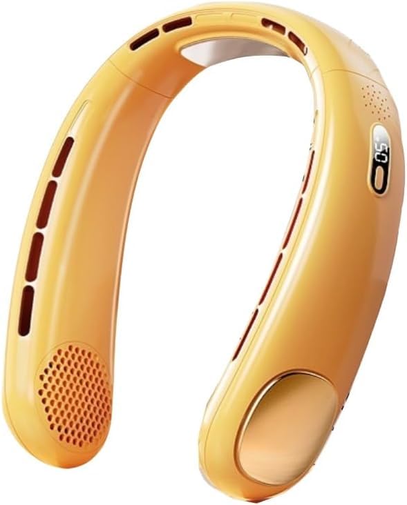 のど首愛読者 リーフレスファン 首掛け扇風機 静音 いき込み症打つ手 3600mAh大電気容量 持ちはこび能力のある 男女兼用 母の日父の日敬老の日生まれ落ちる日差し上げ物差し上げ物 (オレンジ色(冷やかす居敷き1枚),A)