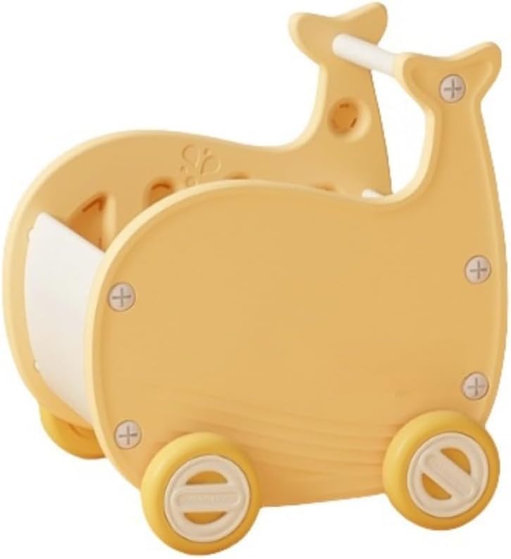 Ladfrol ちびっ子用買い出し手押し車 赤ちょうちん 納める押し入れ もの言う花手あそび納める押し入れ 身寄り用市街電車 (黄色) [並行輸入品]