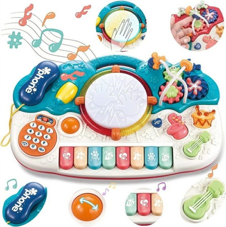 Music toys, children's multi-function piano keyboard musical instrument toys, babies, toddlers, children's educational toys, electronic piano keyboard musical instruments, boys, girls, keyboard instruments