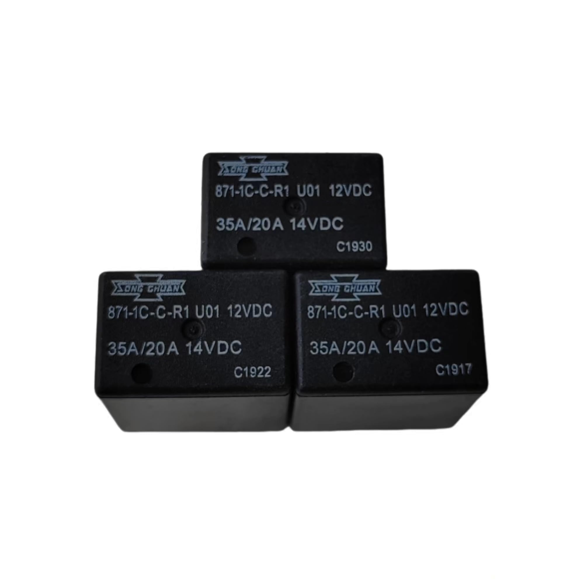 871-1C-C-R1 U01 12VDC 35/20A 5ピン 自動車用リレー3個。 10,923円