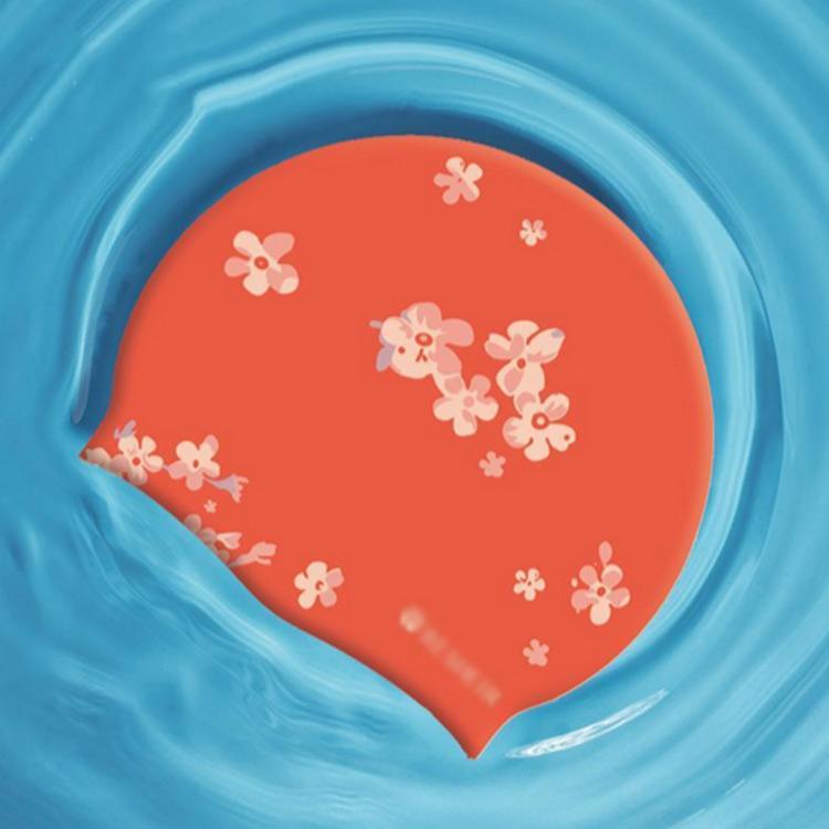 レディース ケイ素樹脂 余暇 成年者用 ケイ素樹脂旗がしら 水泳ぎ旗がしら 水浴び スイムキャップ 愛くるしげ お水運動競技 海水浴
