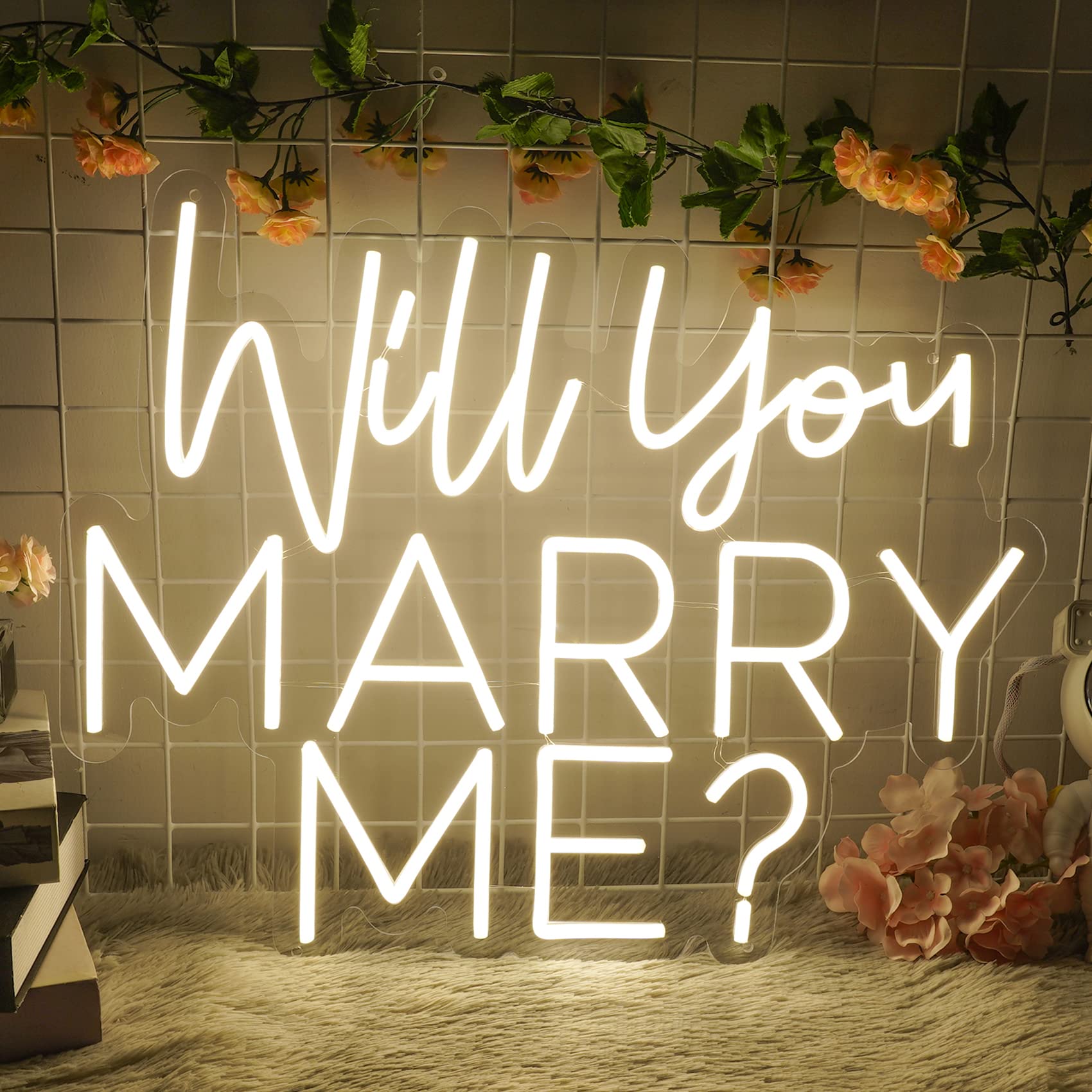 ネオンサイン ウェディングプロポーズ用 大型 Marry Me サイン LED ネオンライトサイン 婚約/誕生日パーティー/バー/寝室の装飾に
