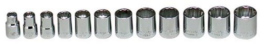 Wright Tool 349 3/8 Drive, 12 Point Metric Standard Socket Set (12-Piece) by Wright Tool