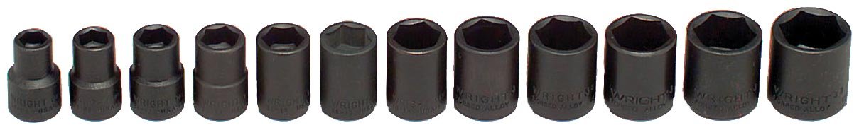 Wright Tool 356 3/8 Drive 6 Point Standard Impact Metric Socket Set 8粍 - 19粍 (12-Piece) by Wright Tool