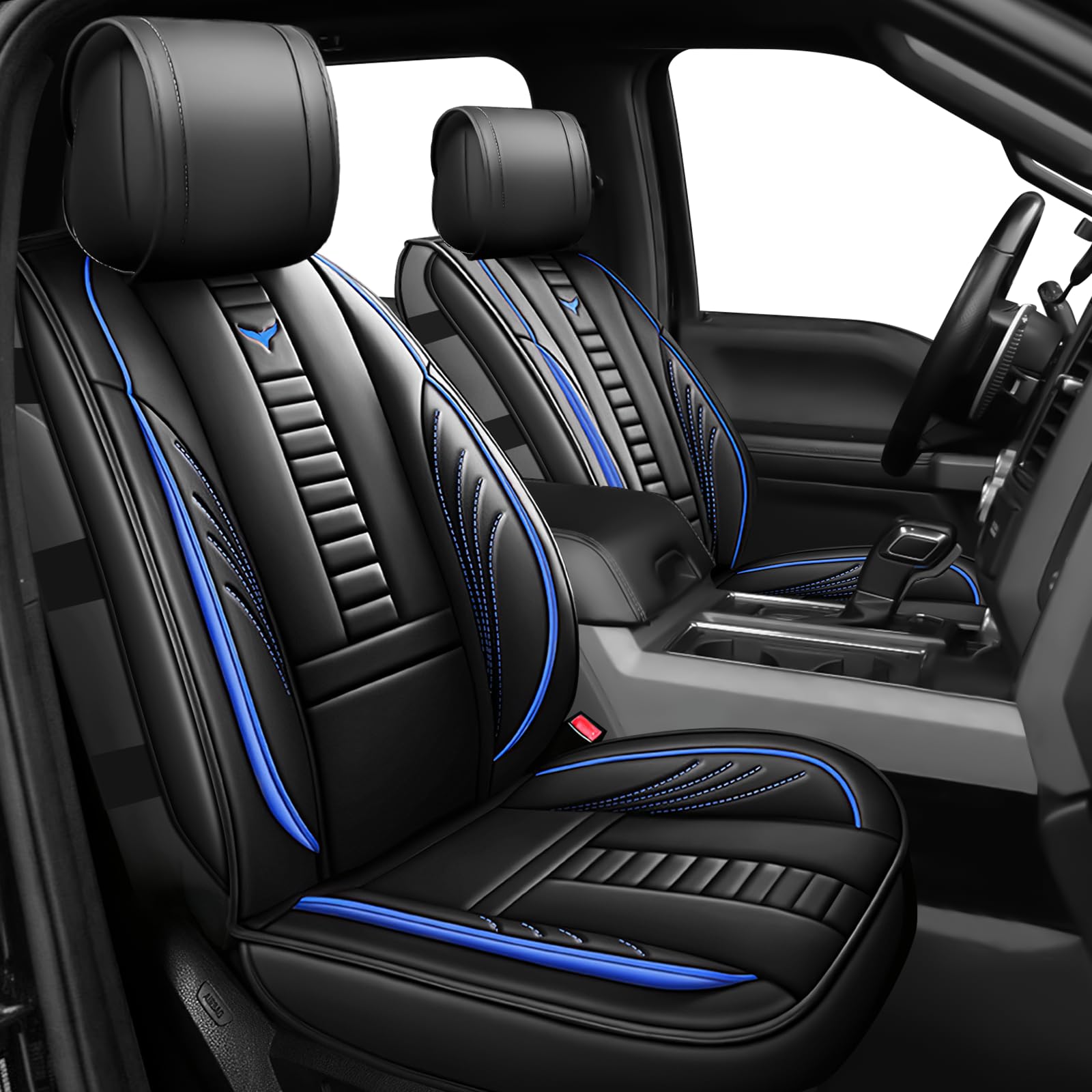 防水カーシートカバー フォード F-150 F150 F 150 2017用 自動車用シートカバー アクセサリー 滑り止め 耐摩耗性 3D保護 (フルセット/オールブラック)｜いいものばかり 80,636円