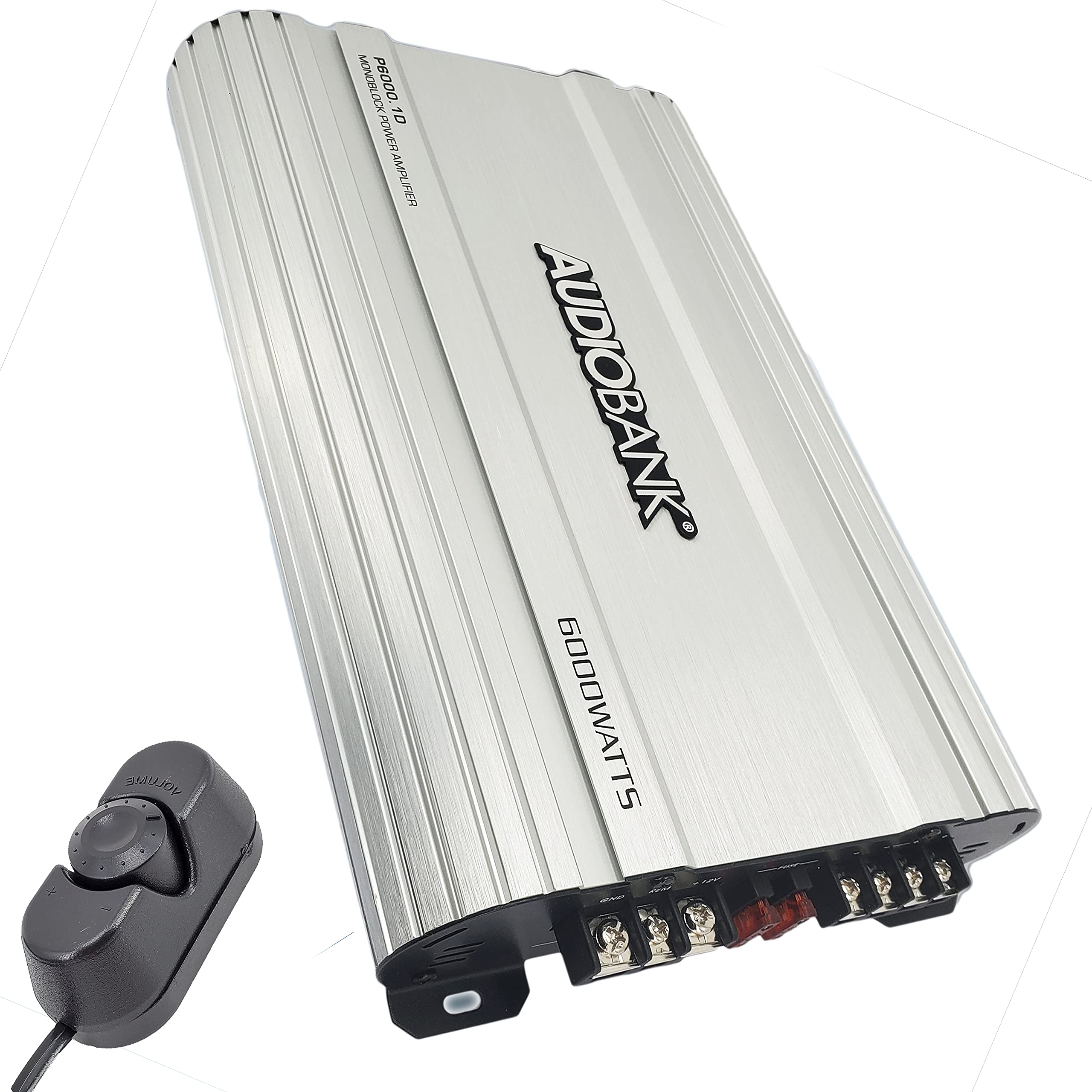 Audiobank P6001-G4 モノブロック 6000ワット アンプ クラスD 1 OHM カーオーディオ ステレオアンプ リモートターンオン/オフ回路/高耐久アルミ合金ヒートシンク電源と保護インジケーター - 第4世代|いいものばかり