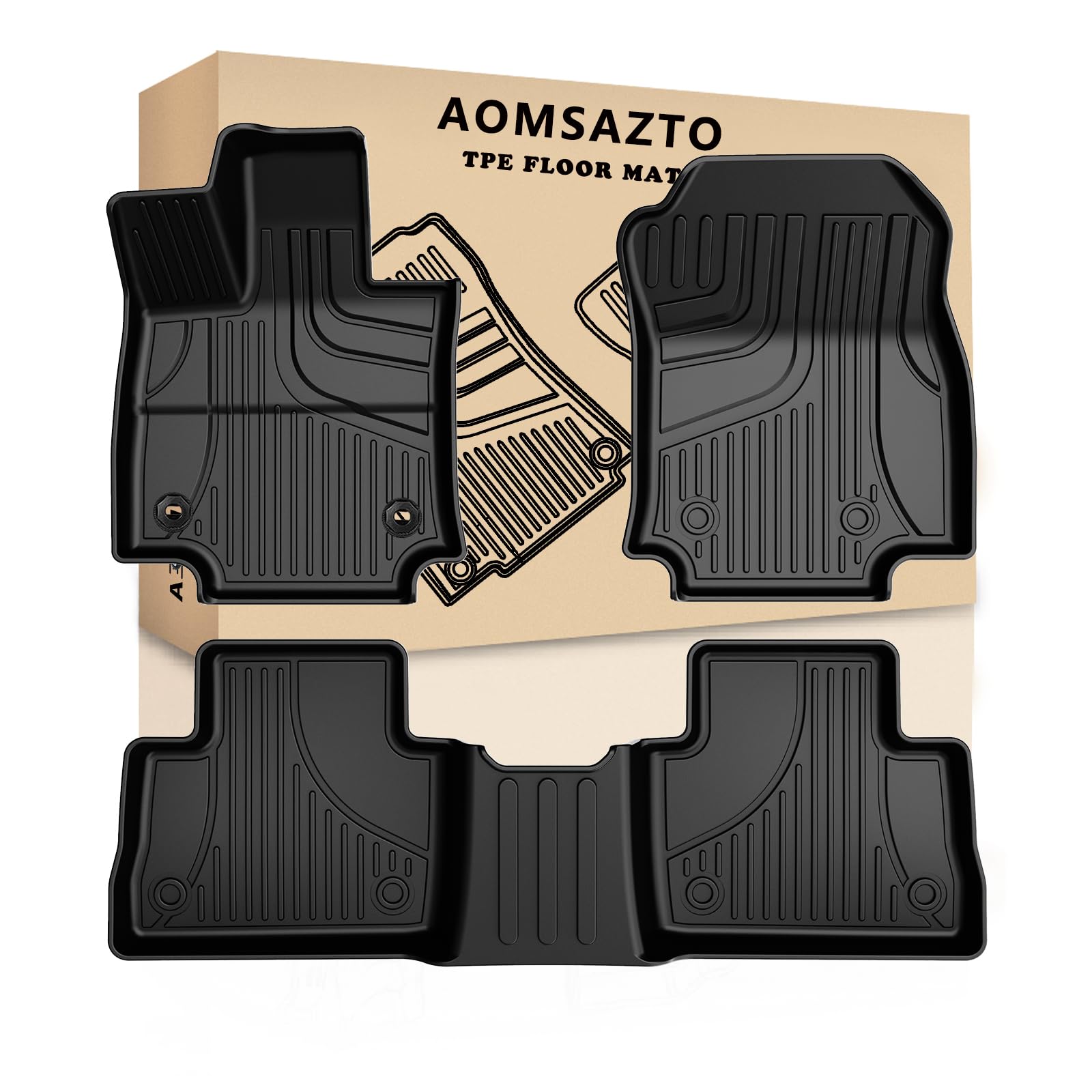 トヨタRAV4 2019-2022用カーフロアマット ヘビーデューティー TPE 全天候型自動車フロアマット 1列目&2列目 フルセットゴムフロアライナー、滑り止めカーマット、ブラック 68,575円