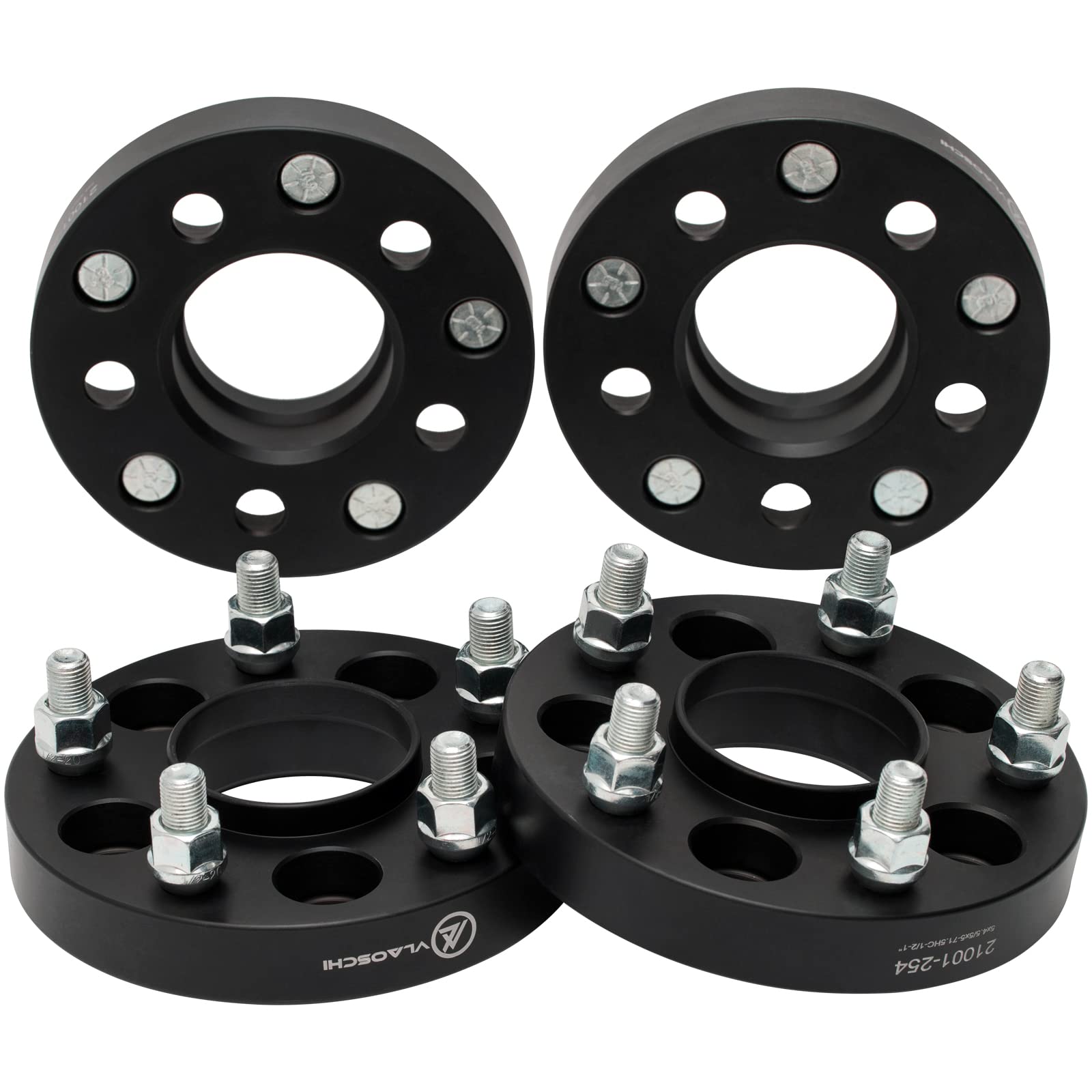 鍛えるハブセントリックホイールアダプター 4個 5x4.5 - 5x5 ジープに相応う 厚さ1in 1/2inのスタッド付き添い人 チェロキー リバティ ラングラー コマンチ XJ KJ KK YJ TJ ZJ MJ用 (5inリムから4.5inの鉄道車両への5個に相応う)