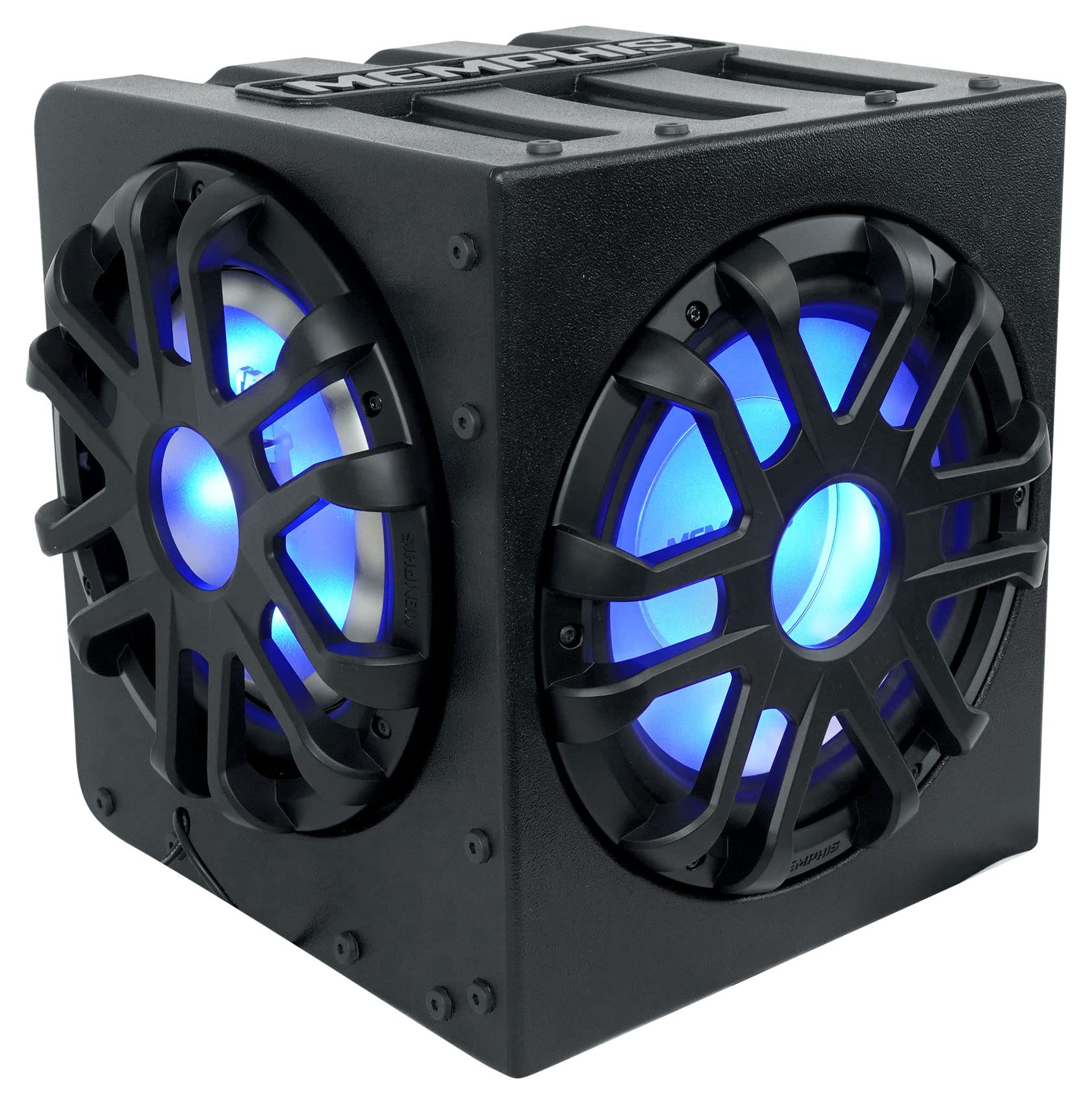 Memphis Audio MME10TSP 400w Marine 10インチ パッシブラジエーター2個付きパワードサブウーファー|いいものばかり