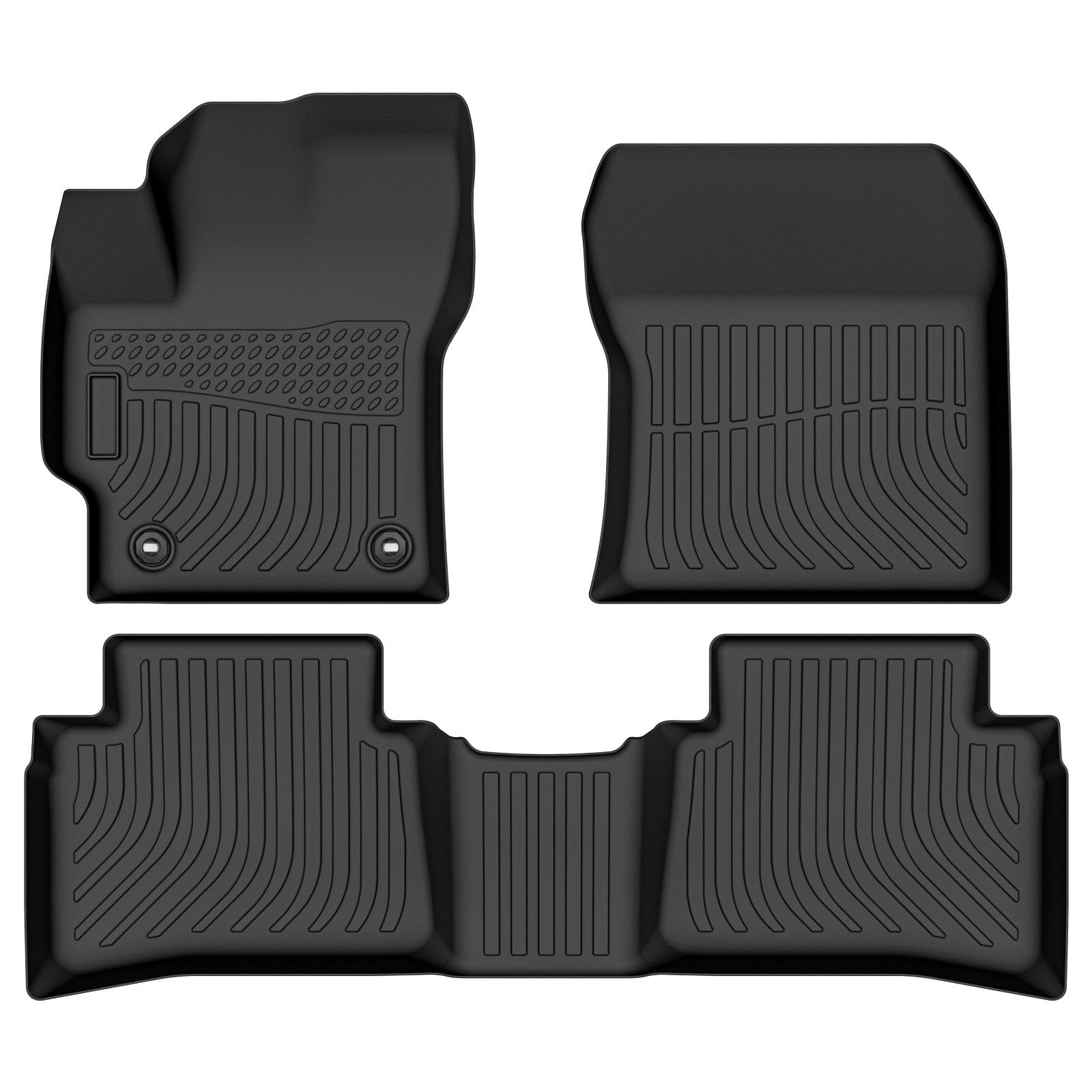 プレミアム TPE フロント\u0026amp;リア 自動車フロアマット 2015-2019 ヒュンダイ ソナタ用 全天候 滑り止め エコフレンドリー カスタムフィット 簡単メンテナンスマット