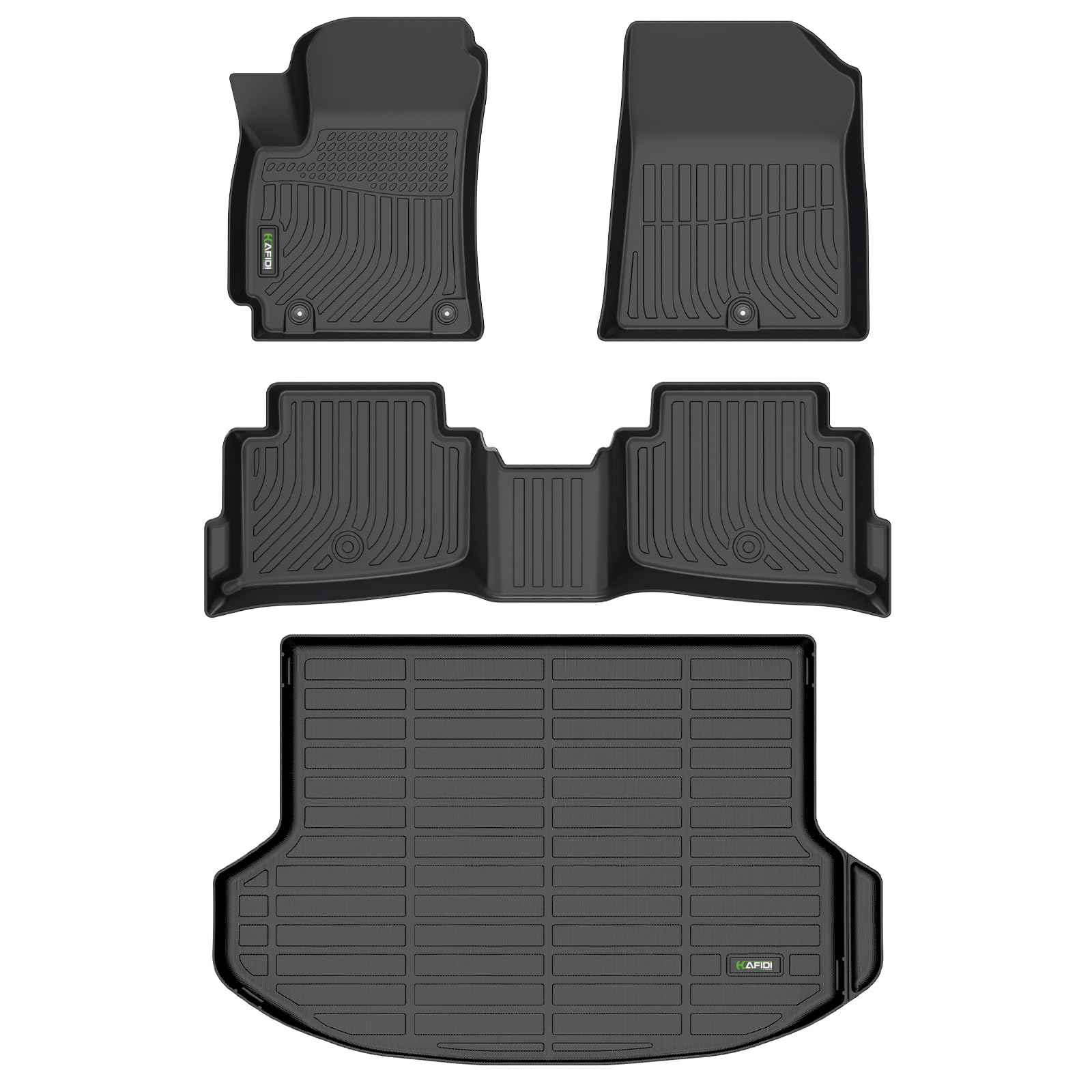 立ち会い場つや消し \u0026amp; カーゴライナーセット 2021-2023 Kia Seltos用 全天候防御すること TPE 上滑り打ちきり 四輪車 フルセット 立ち会い場ラインドライヴ カスタム付属品 - 黒いこと