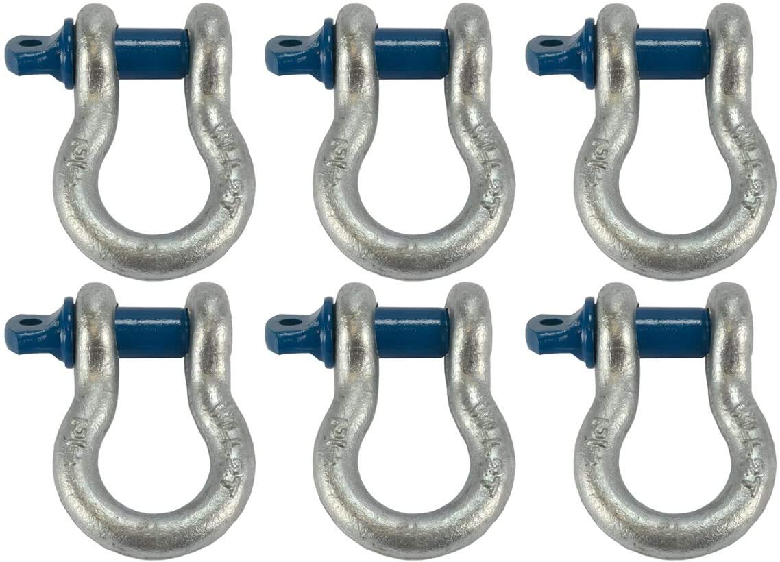 Dリング Bowシャックル スクリューピン クレビス 索具 ジープ 牽引 1/2\