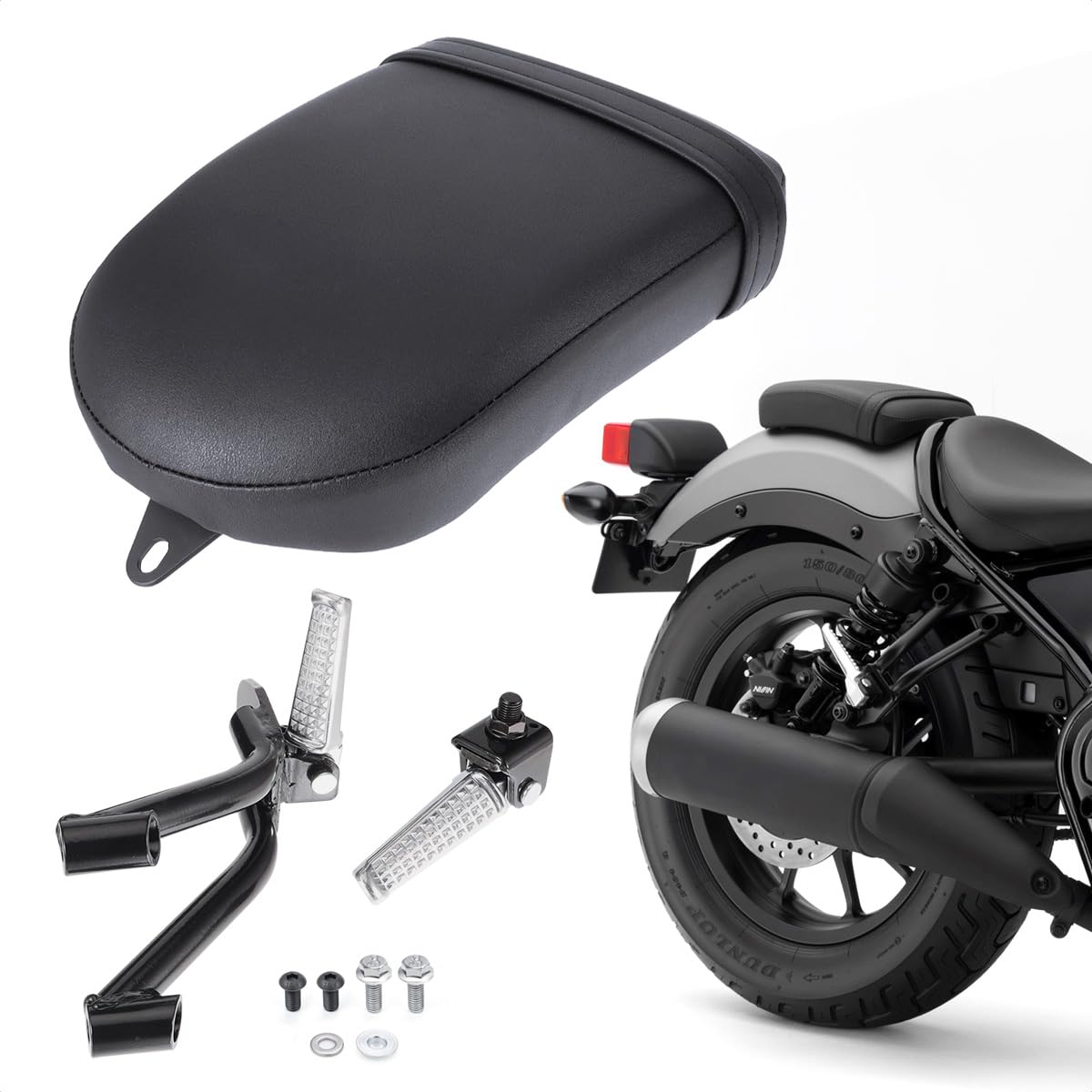 (アフェリズ) 自動自転車うしろ側居敷き手つだい席\u0026amp;リアフットペグ フットレスト ホンダ CMX 300 CMX 500 Rebel 2017-2022に相応う