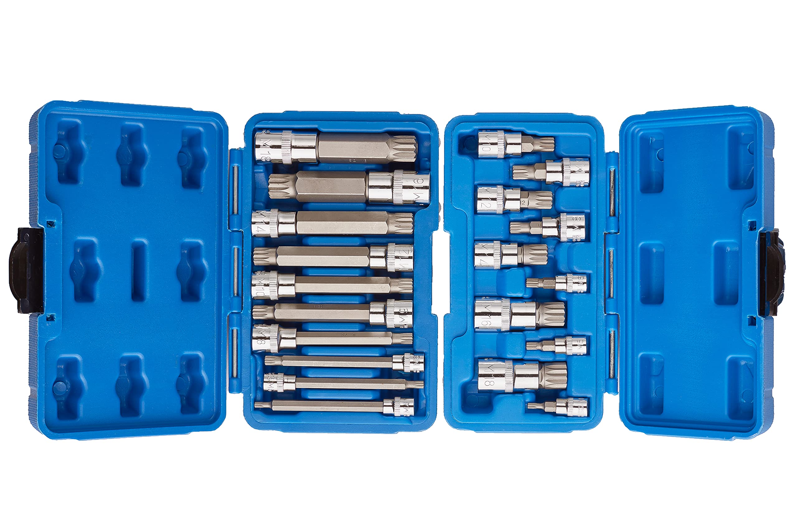 特性手道具20pc XZN 12尖んがりMMトリプルスクエアスプラインビットソケットセットタンパープルーフセット