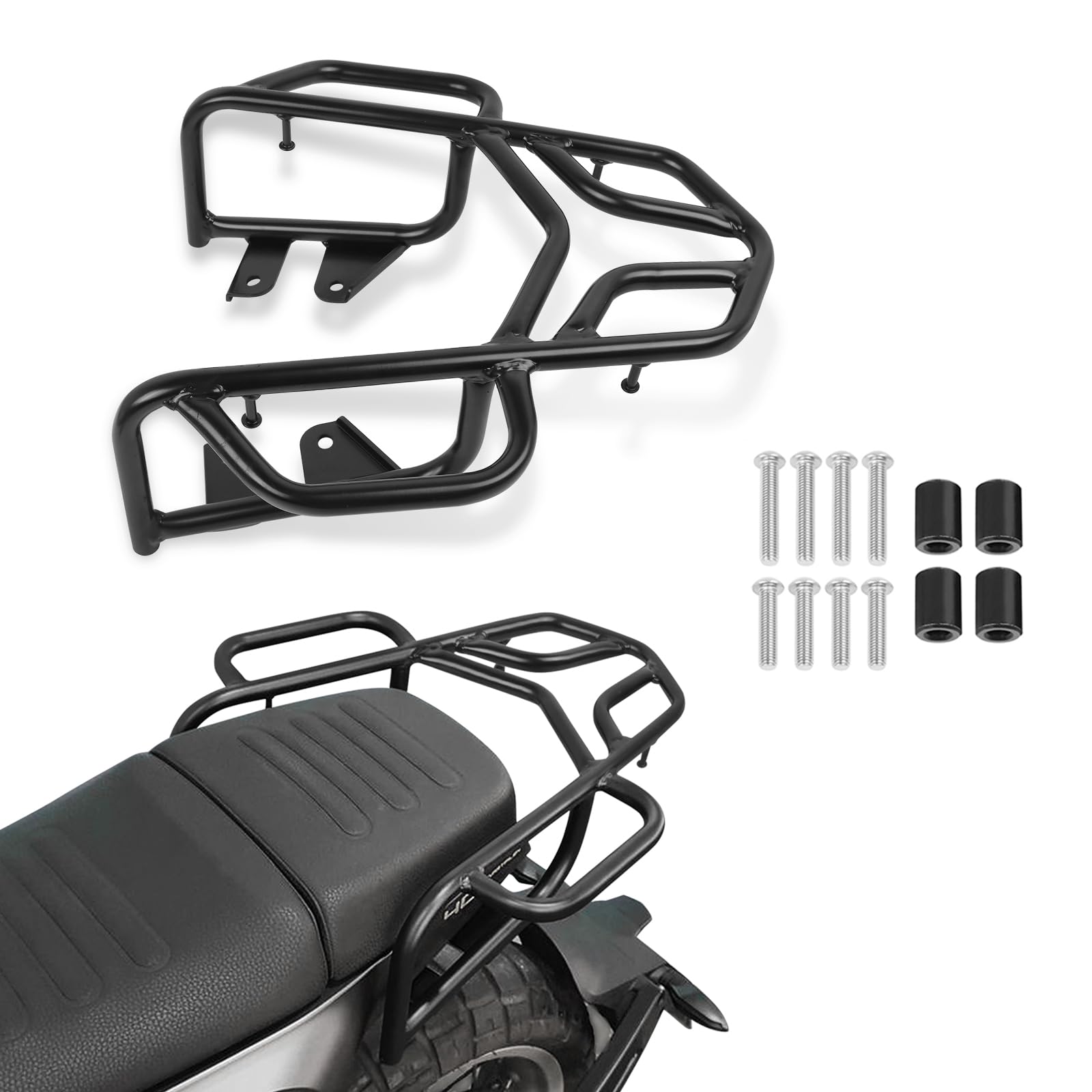 オートバイリアラック 荷物ラック カーゴストレージキャリア Husqvarna SVARTPILEN VITPILEN 401 2018-2021 SVARTPILEN 125 2018-2023 SVARTPILEN 125 2021-2023用|いいものばかり
