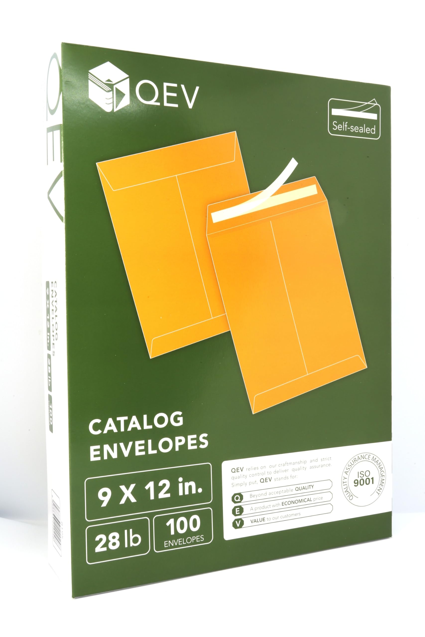 QEV 9x12カタログ封筒 100枚 28ポンド マニラ紙