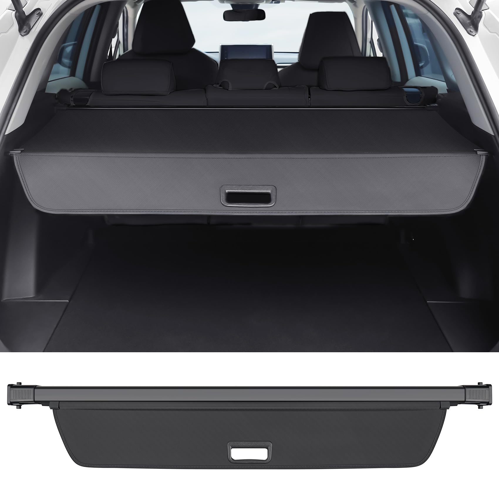 カーゴカバー 2016-2023 ボルボ XC90用、格納式トランクカーゴカバー シールドシェード プライバシースクリーン 防水(2016-2023 Volvo XC90(キャンバス))