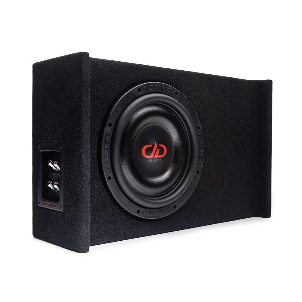 DD Audio DF-SL610.1-D2 10in か細い デュアル 2オーム 600W RMS アンダー腰かけ密閉ベースエンクロージャ
