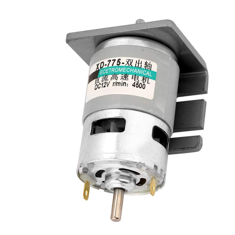 直流安定化電源, DC24V 12V 775モーター50Wハイパワー大トルクダブルシャフト出力DCモーター電動ドリルチャックモーター(12V4500RPM with bracket)