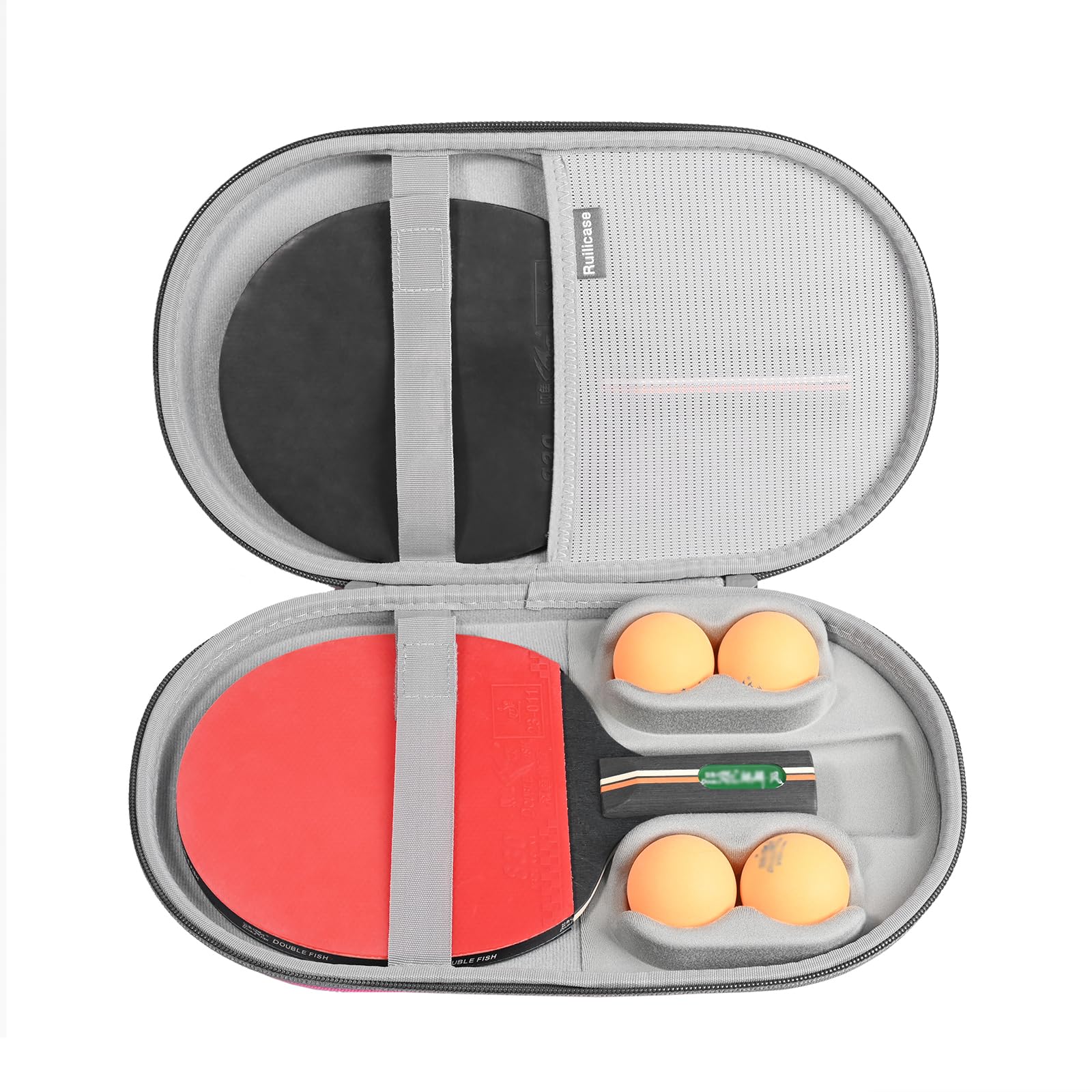 Ruilicase キャリーケース ピンポンパドル/卓球パドル/ラケットサイバーシェイプ六角形用 パドル2個とボール4個用|いいものばかり