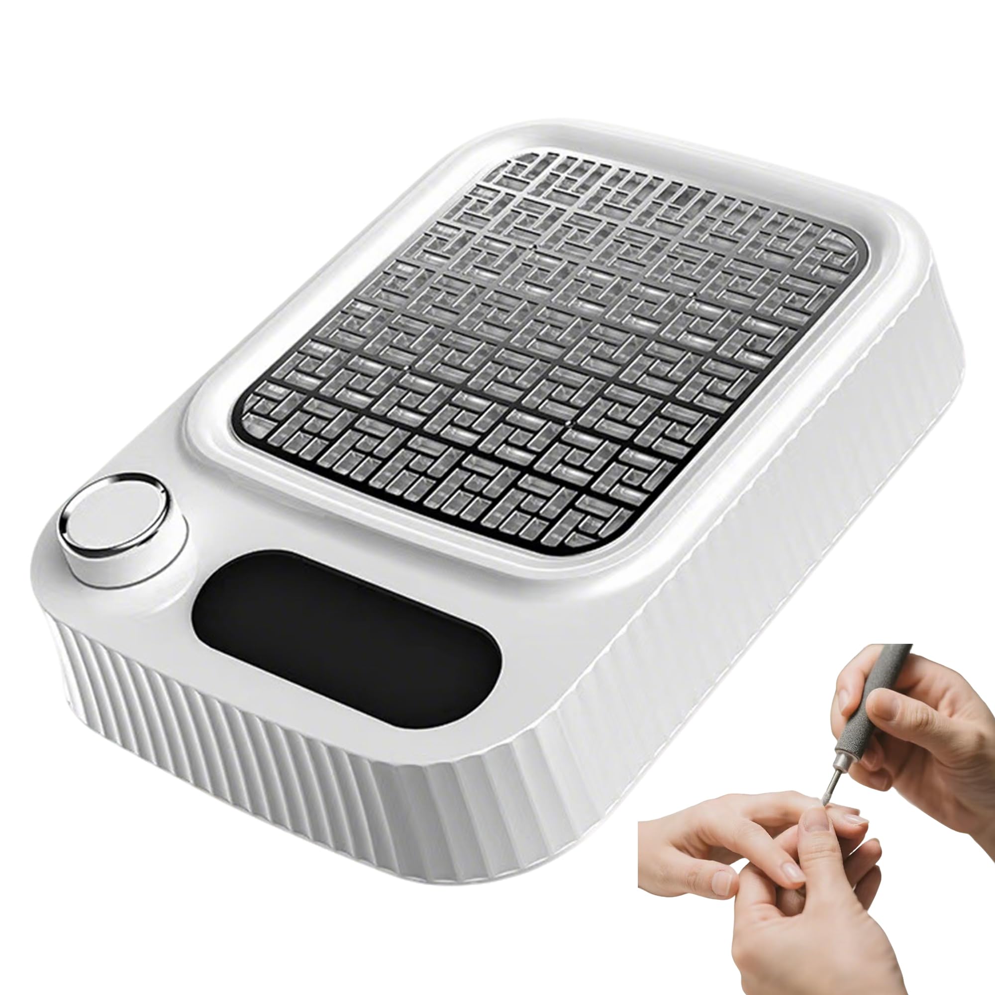 VYNTRA(ヴィントラ) ネイルダストコレクターマシン コンパクト真空ファン集じん機 初心者用 再利用可能なフィルター付き 強力なダスト吸引マシン マニキュアペディキュアツール 低ノイズネイルポリッシュ サロン&ホーム用