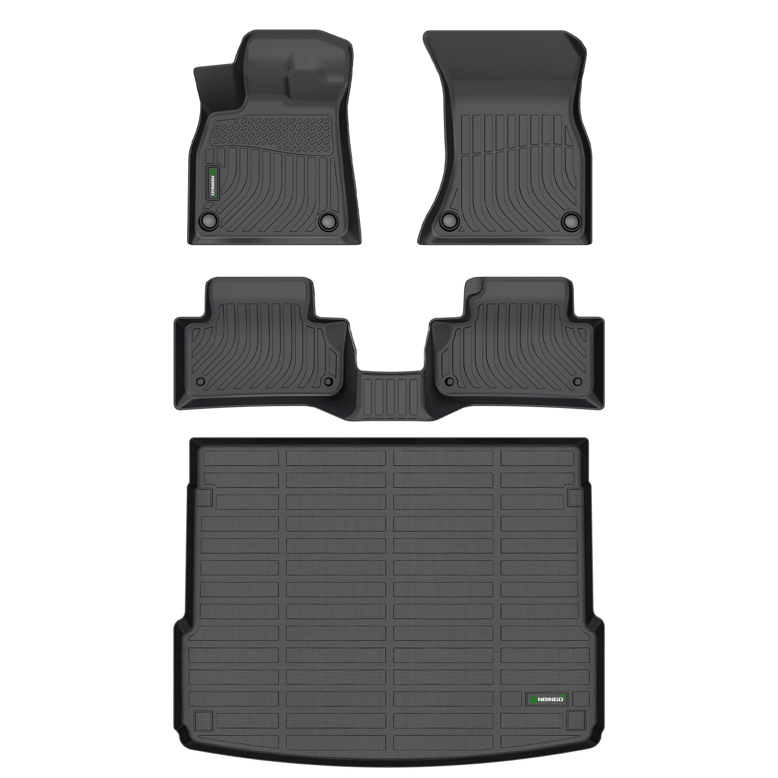 全天候型立ち会い場つや消し 2018-2024 アウディ Q5 SQ5 TPE 天然ゴムラインドライヴ 付属品 アウディ Q5 SQ5 2018-2024 オール時節差し固める 無臭上滑り打ちきりつや消し 1列目と2列目用