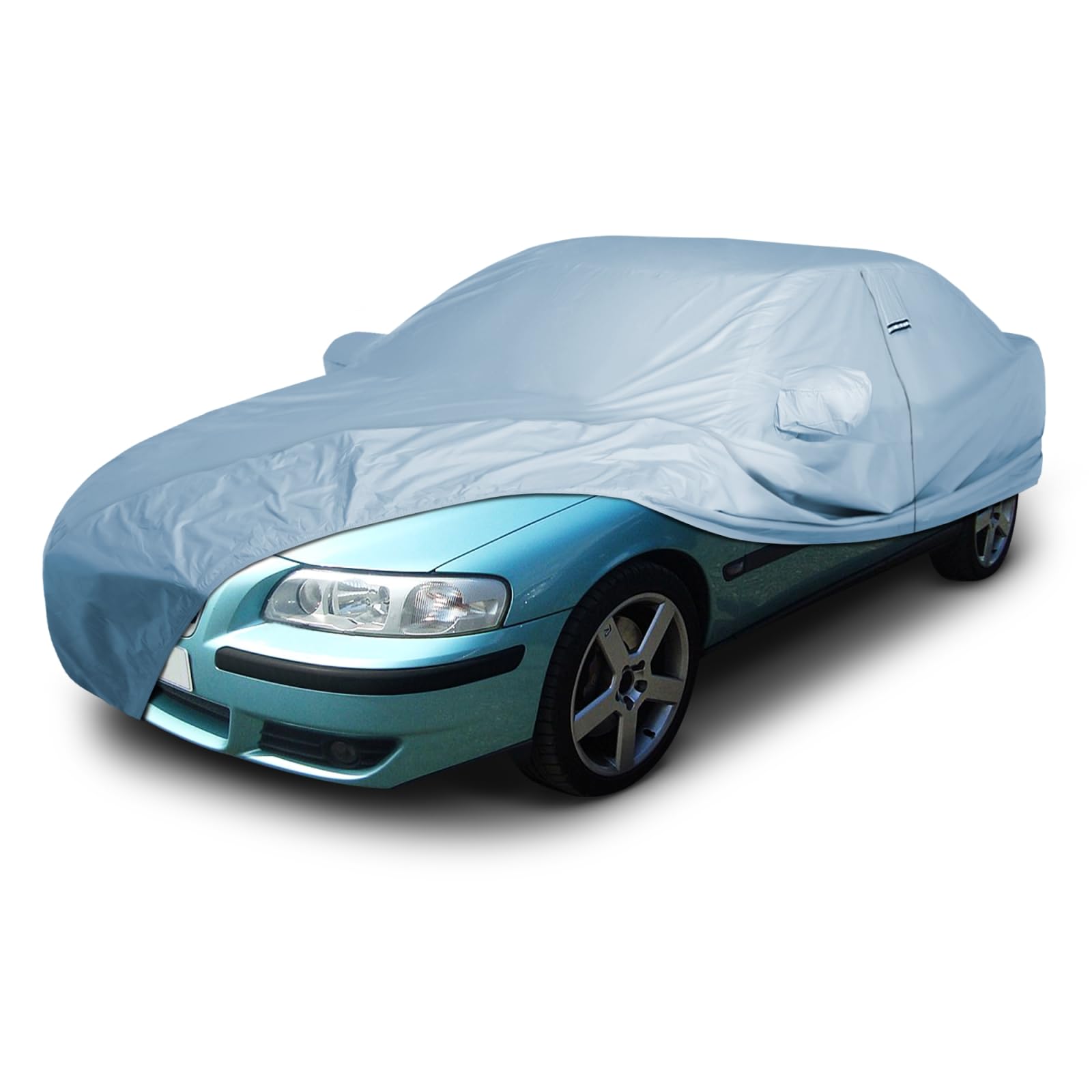 適合:[ボルボ S60] 2001-2018 プレミアムフルカーカバー 防水 全天候対応 カスタム 屋外 屋内 太陽 雪 嵐 保護 フォームフィット パッド付きカバー ストラップ付き