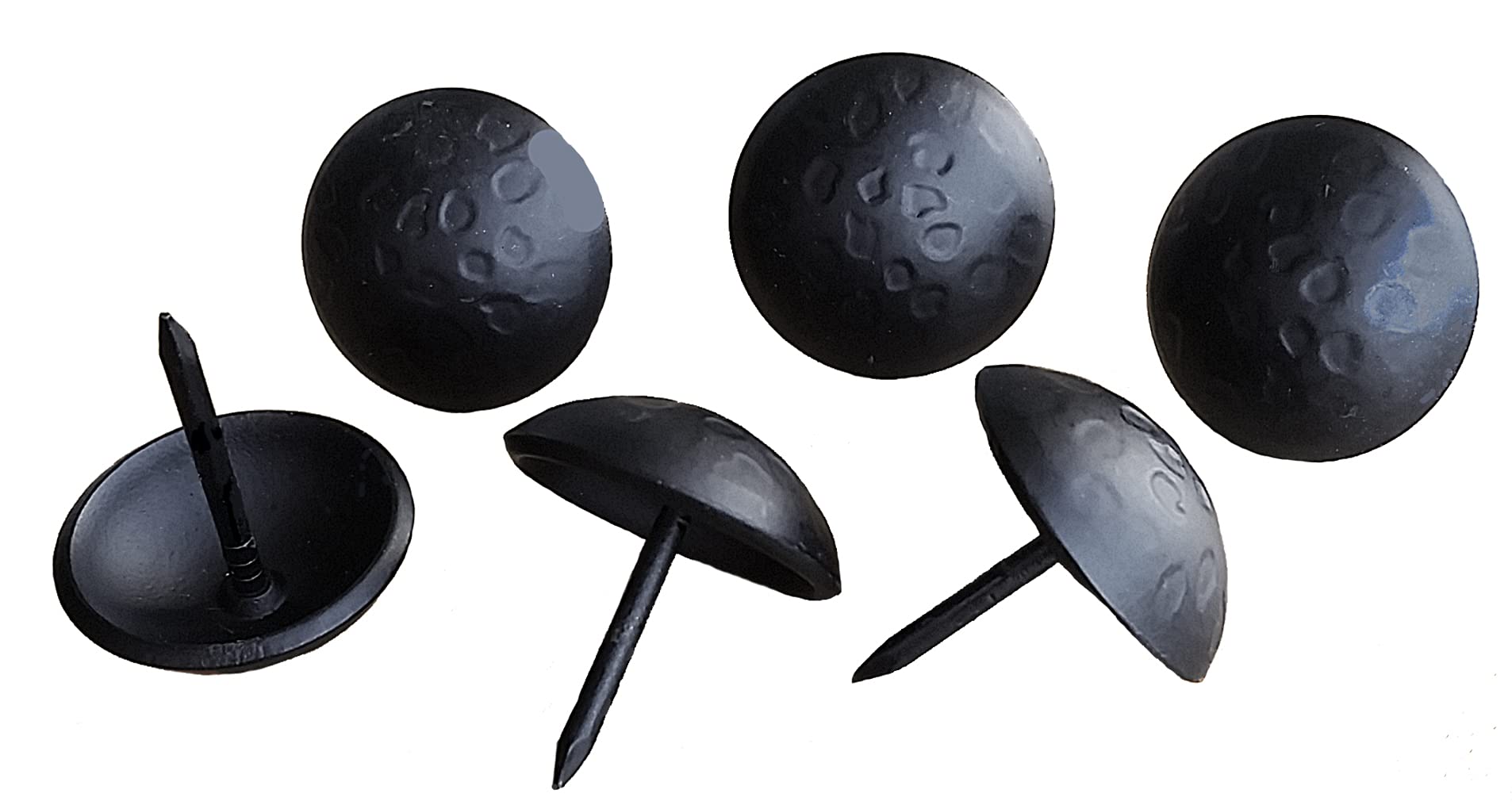1インチのラウンドクラボ、軽く叩き、マットブラック仕上げ。 CLR100-ZB-MATTEBLK-100pack