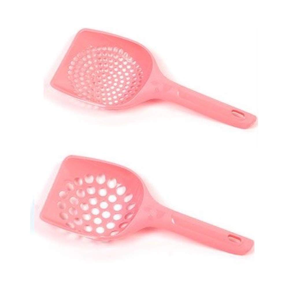 【２個入り】ネコトイレスコップ キャットリッタースコップマイクロ スコップ 2サイズ入り (ピンク２pcs)